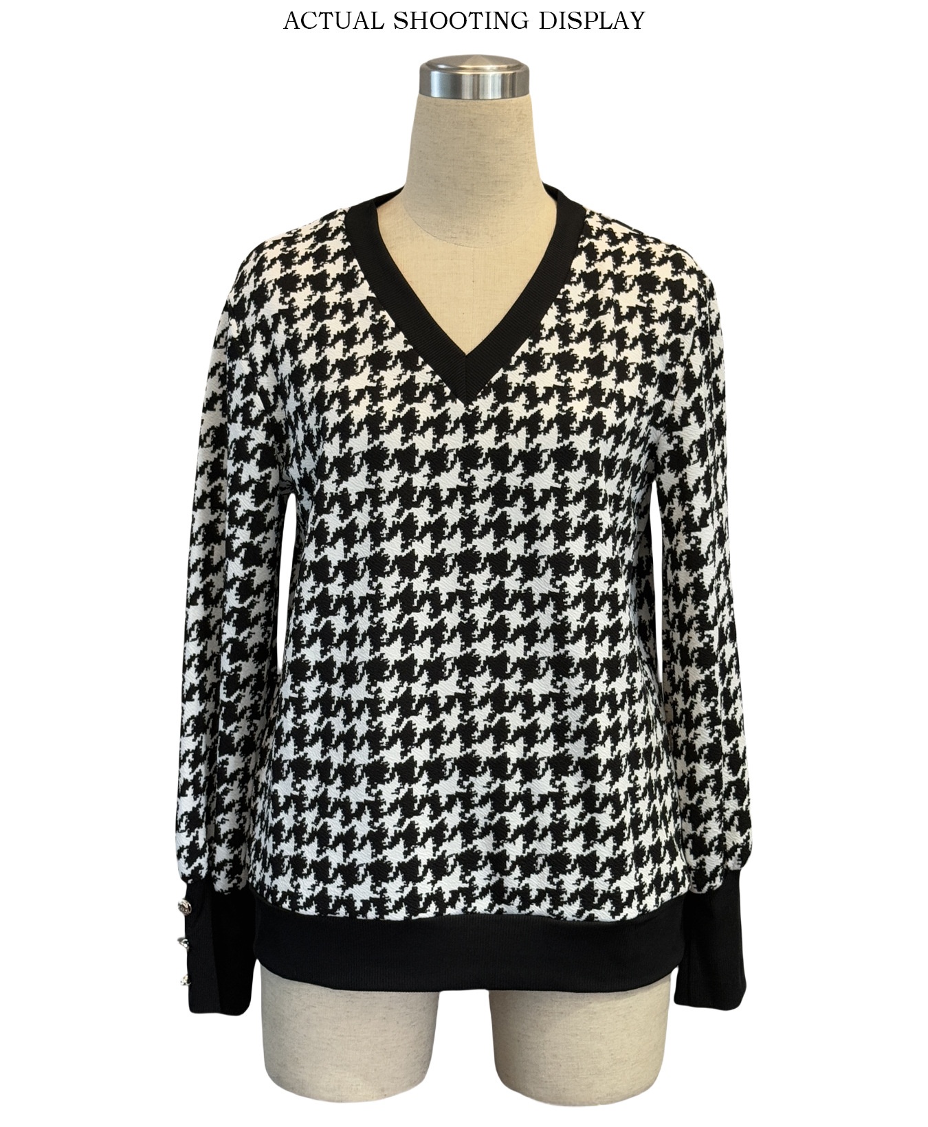 Womens V-Neck T-Shirt Elegant Long Sleeve Blouse Fashion Loose Outside Top